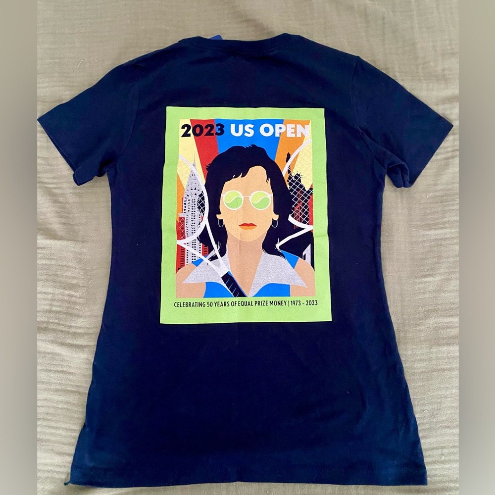 Official 2023 US Open, Equal Pay, Women’s Small, Navy T-shirt